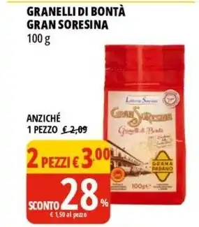Tigros GRANELLI DI BONTÀ GRAN SORESINA offerta
