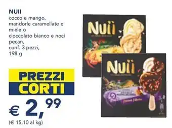Esselunga NUII cocco e mango, mandorle caramellate e miele o cioccolato bianco e noci pecan, conf. 3 pezzi, 198 g offerta