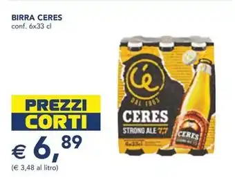 Esselunga BIRRA CERES conf. 6x33 cl offerta