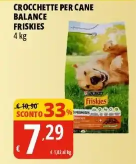 Tigros CROCCHETTE PER CANE BALANCE FRISKIES 4 kg offerta