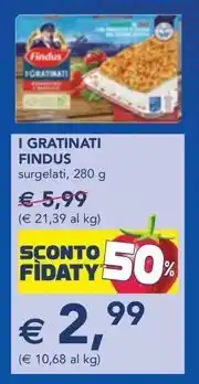 Esselunga I GRATINATI FINDUS surgelati, 280 g offerta