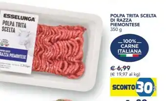 Esselunga POLPA TRITA SCELTA DI RAZZA PIEMONTESE 350 g offerta