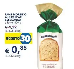 Esselunga PANE MORBIDO AI 6 CEREALI ESSELUNGA a fette, 400 g offerta