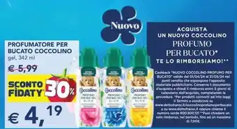 Esselunga PROFUMATORE PER BUCATO COCCOLINO gel, 342 ml offerta