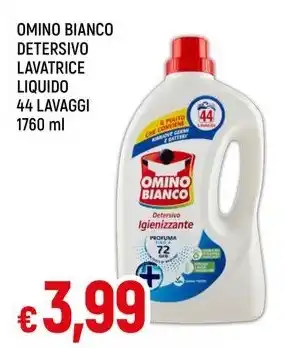 Famila Superstore OMINO BIANCO DETERSIVO LAVATRICE LIQUIDO 44 LAVAGGI offerta