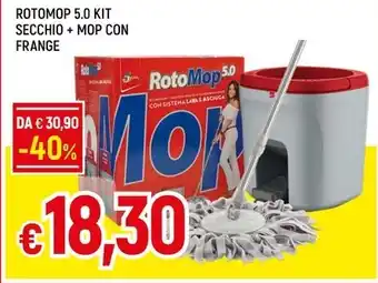 Famila Superstore ROTOMOP 5.0 KIT SECCHIO + MOP CON FRANGE offerta