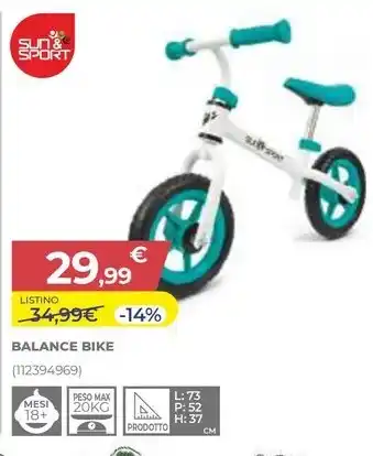 Toys Center BALANCE BIKE offerta