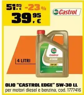 OBI Castrol OLIO "CASTROL EDGE” 5W-30 LL offerta