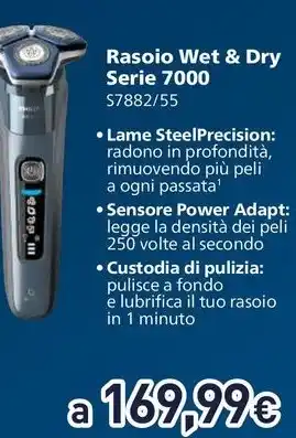 Unieuro Rasoio Wet & Dry Serie 7000 offerta