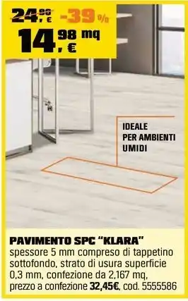 OBI PAVIMENTO SPC "KLARA" offerta