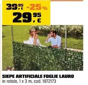 OBI SIEPE ARTIFICIALE FOGLIE LAURO offerta