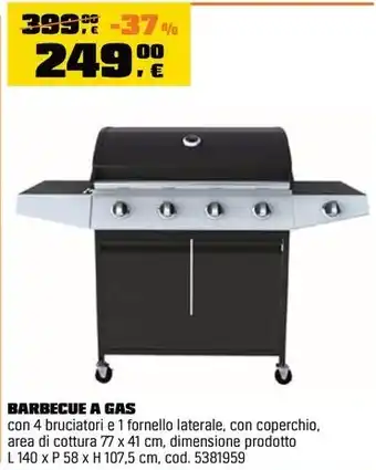 OBI BARBECUE A GAS offerta