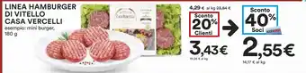 LINEA HAMBURGER DI VITELLO CASA VERCELLI esempio: mini burger, 180 g