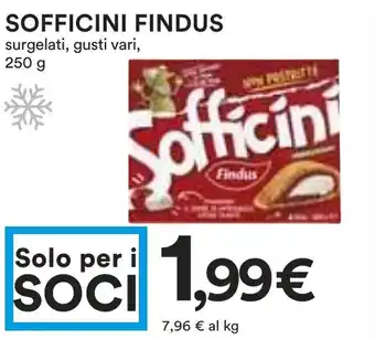 Coop Superstore SOFFICINI FINDUS surgelati, gusti vari, 250 g offerta