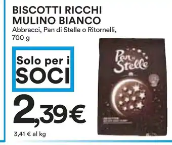 Coop Superstore BISCOTTI RICCHI MULINO BIANCO Abbracci, Pan di Stelle o Ritornelli, 700 g offerta