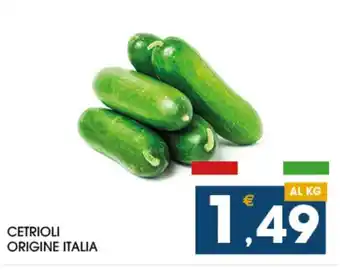 CETRIOLI ORIGINE ITALIA