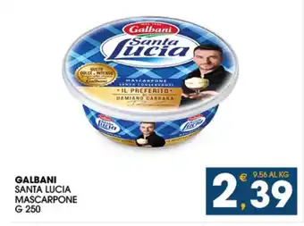 SeBón Supermercati GALBANI SANTA LUCIA MASCARPONE G 250 offerta