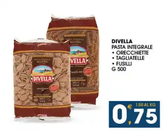 SeBón Supermercati DIVELLA PASTA INTEGRALE G 500 offerta