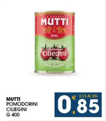 SeBón Supermercati MUTTI POMODORINI CILIEGINI G 400 offerta