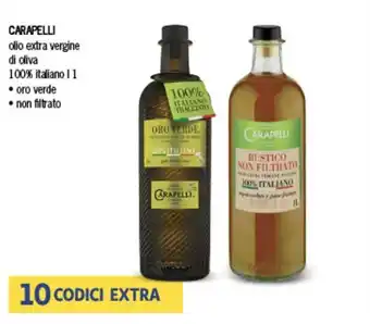 SeBón Supermercati CARAPELLI olio extra vergine di oliva 100% italiano l 1 offerta