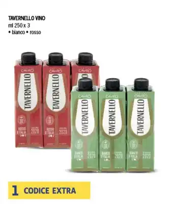 SeBón Supermercati TAVERNELLO VINO ml 250 x 3 offerta