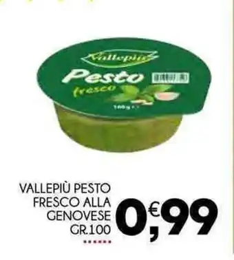 Enne Market VALLEPIÙ PESTO FRESCO ALLA GENOVESE GR.100 offerta