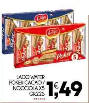 Enne Market LAGO WAFER POKER CACAO/ NOCCIOLA X5 GR. 225 offerta