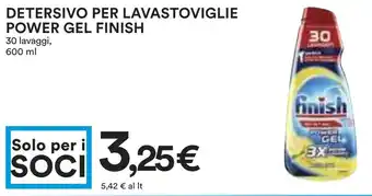 Coop Superstore DETERSIVO PER LAVASTOVIGLIE POWER GEL FINISH 30 lavaggi, 600 ml offerta