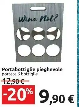 Carrefour Wine not? portabottiglie pieghevole portata 6 bottiglie offerta
