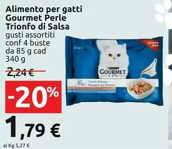 Carrefour Alimento per gatti gourmet perle trionfo di salsa offerta