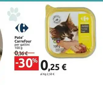 Carrefour Carrefour pate per gattini offerta