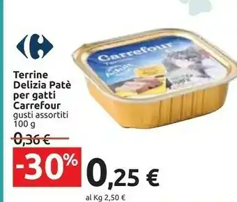 Carrefour Carrefour terrine delizia patè per gatti offerta
