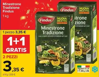 Carrefour Minestrone tradizione 1000 g(ml) offerta