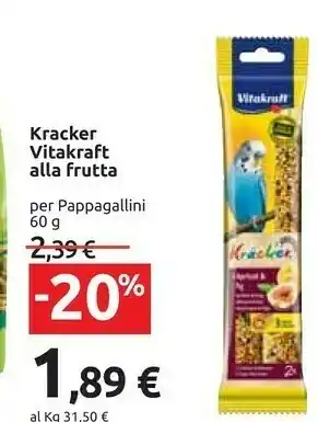Carrefour Kracker alla frutta per pappagallini offerta