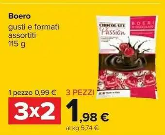 Carrefour Boeri di cioccolato passion offerta
