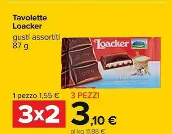 Carrefour Tavoletta milk 87 g(ml) offerta