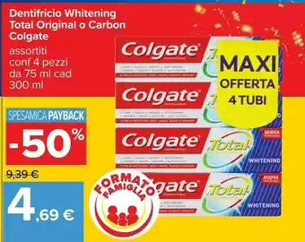 Carrefour Dentifricio whitening total original offerta