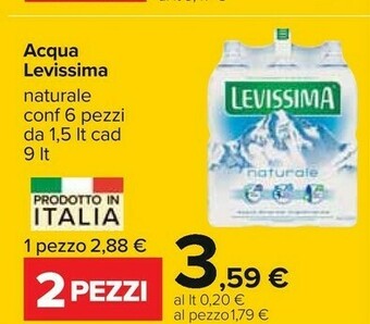 Carrefour Acqua minerale naturale offerta
