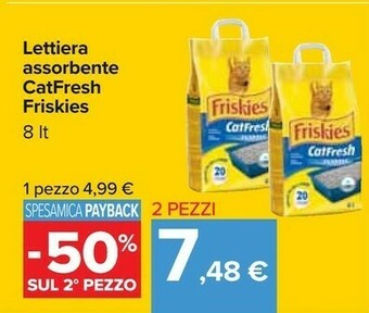 Carrefour Lettiera assorbente catfresh offerta