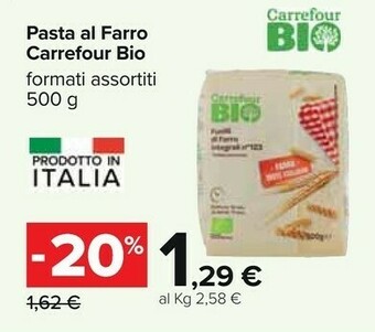 Carrefour Carrefour bio pasta al farro offerta