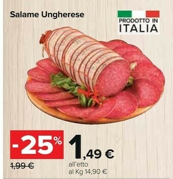Carrefour Salame ungherese offerta