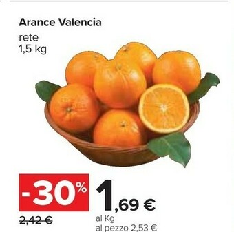 Carrefour Arance valencia offerta