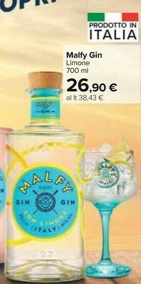 Carrefour Malfy gin limone offerta