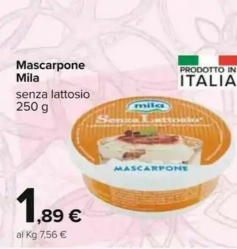 Carrefour Senza lattosio mascarpone 250 g(ml) offerta