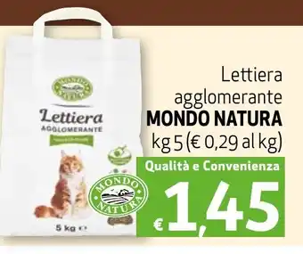 Eurospesa Lettiera agglomerante MONDO NATURA kg 5 offerta