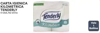 Coop Superstore CARTA IGIENICA KILOMETRICA TENDERLY 4 rotoli, fior di lino offerta