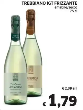 Ecu Discount TREBBIANO IGT FRIZZANTE amabile/secco 75 cl offerta