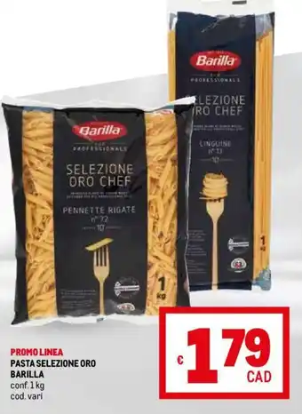 Metro PASTA SELEZIONE ORO BARILLA conf.1kg offerta