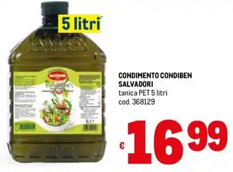 CONDIMENTO CONDIBEN SALVADORI tanica PET 5 litri