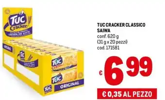 Metro TUC CRACKER CLASSICO SAIWA conf.620 g (31 g x 20 pezzi) offerta